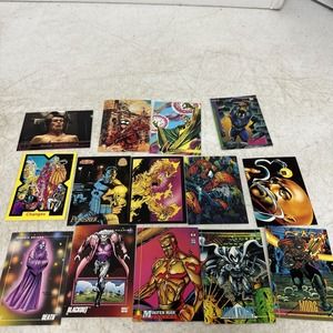 Marvel Card Lot Spider Man Molten Man Morg Punisher